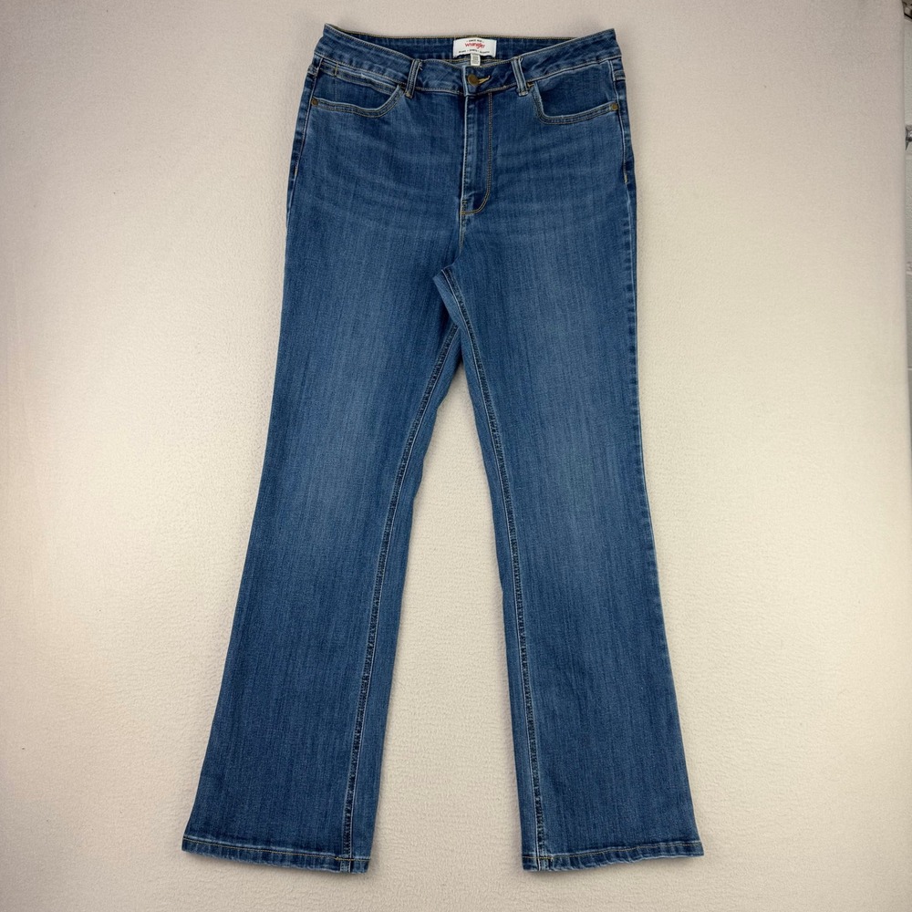 Wrangler Bootcut Jeans Women 12 Blue Classic 5-Pocket High Rise Stretch Western